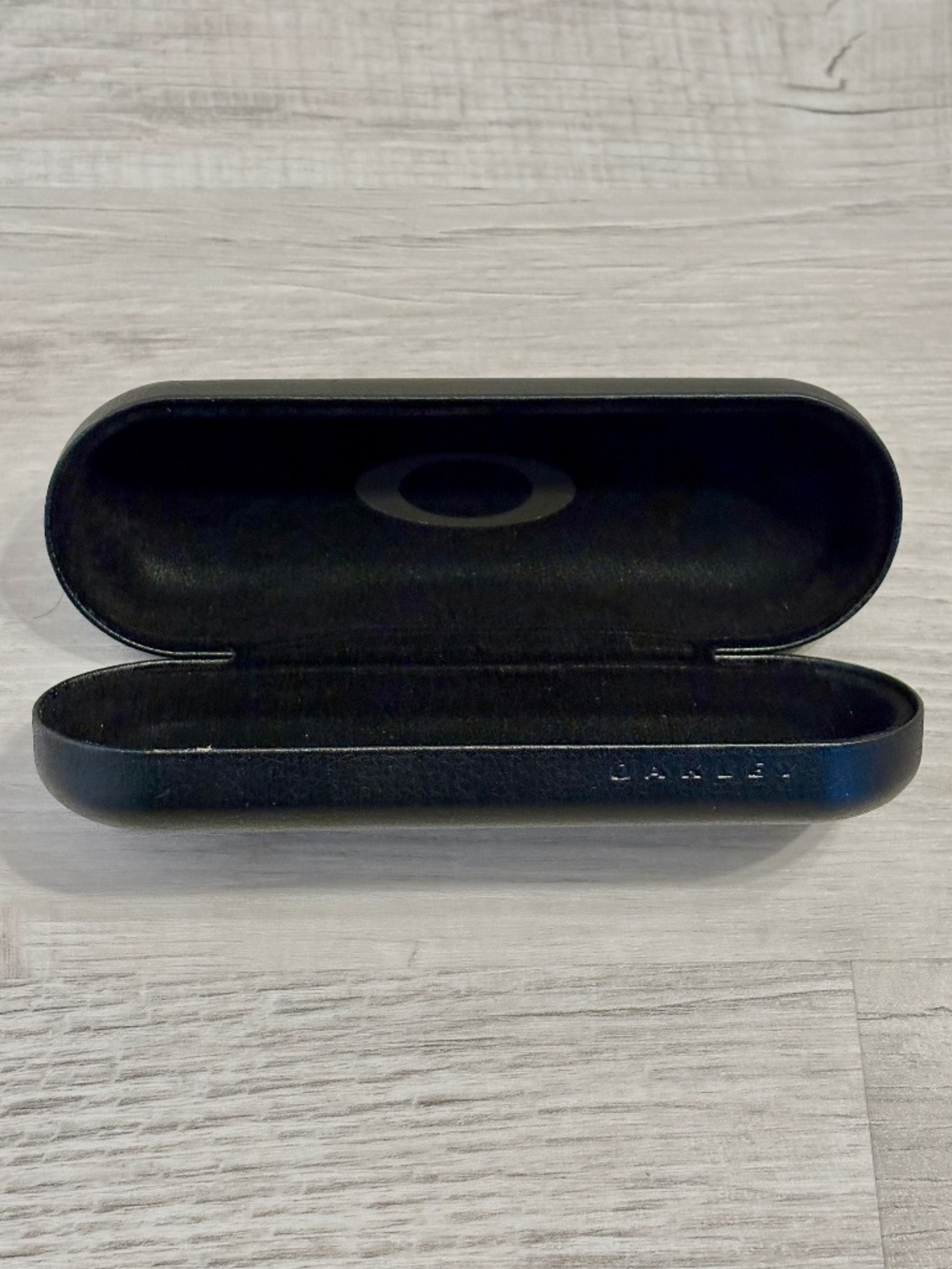 Oakley Glasses Hard Clamshell Case Black Faux Leather Sunglasses Eyeglasses Read